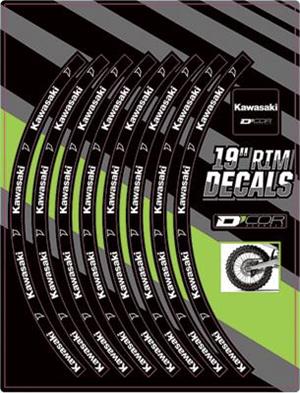 Main image of D'Cor Kawasaki Logo 19" Rear Rim Decals