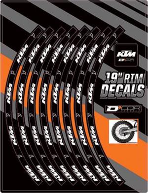 Main image of D'Cor KTM Logo 19" Rear Rim Decals