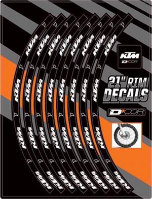 Main image of D'Cor KTM Logo 21" Front Rim Decals