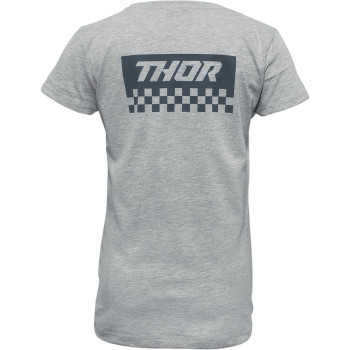 Main image of 2022 Thor Youth Girl's Checkers Tee (Gray)