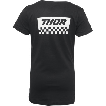 Main image of 2022 Thor Youth Girl's Checkers Tee (Black)