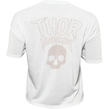 Main image of 2022 Thor Women's Metal Crop Tee (White)