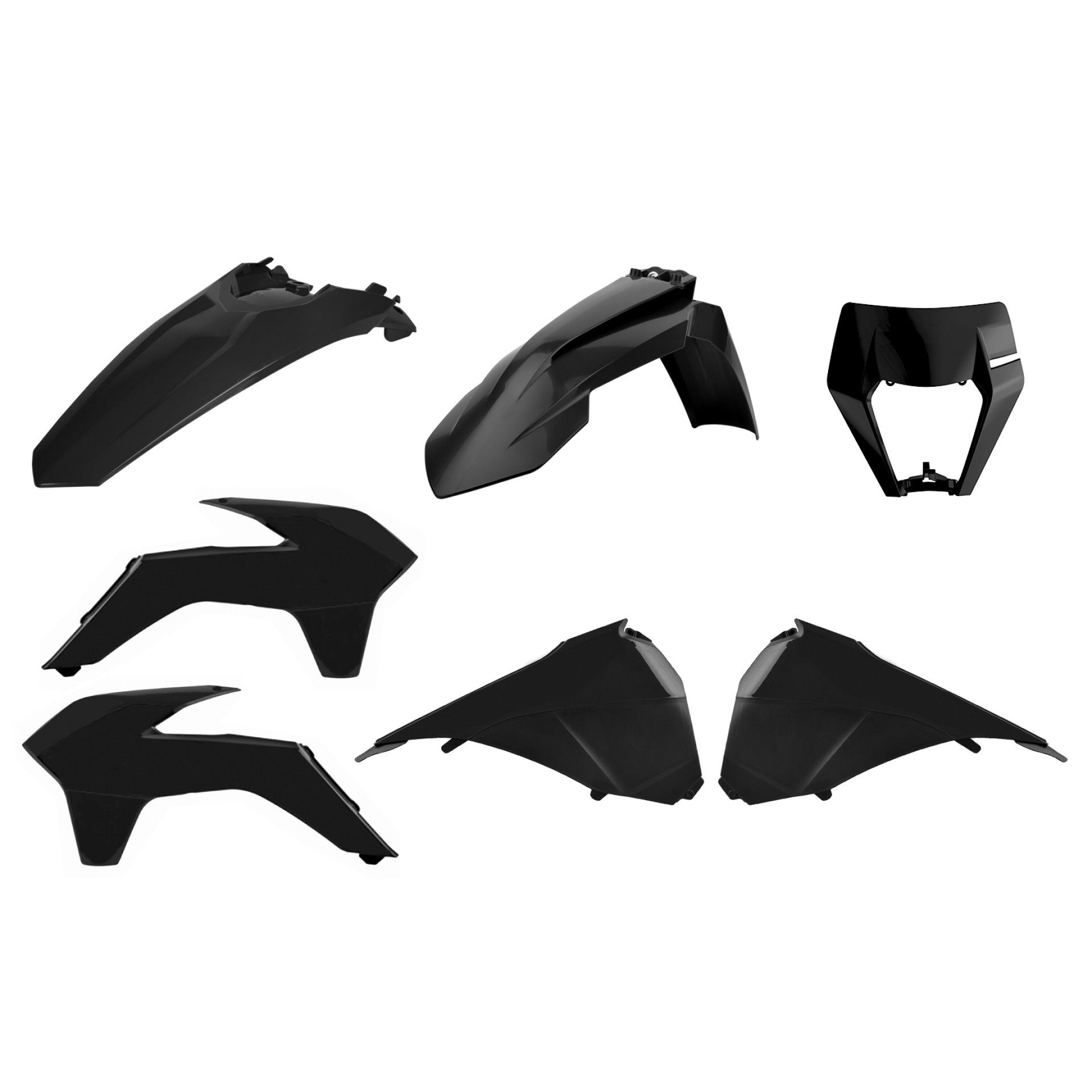 Polisport MX Restyling Kit (Black) KTM XC-W/EXC-F 14-16: AOMC.mx