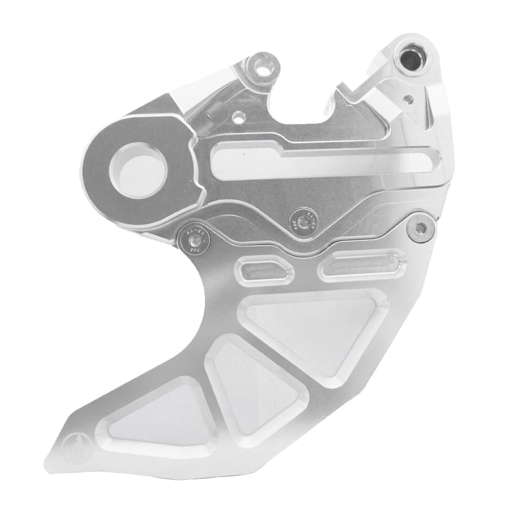 Main image of AMP Rear Brake Guard & Caliper Support (Silver) KTM/HQV 13-21