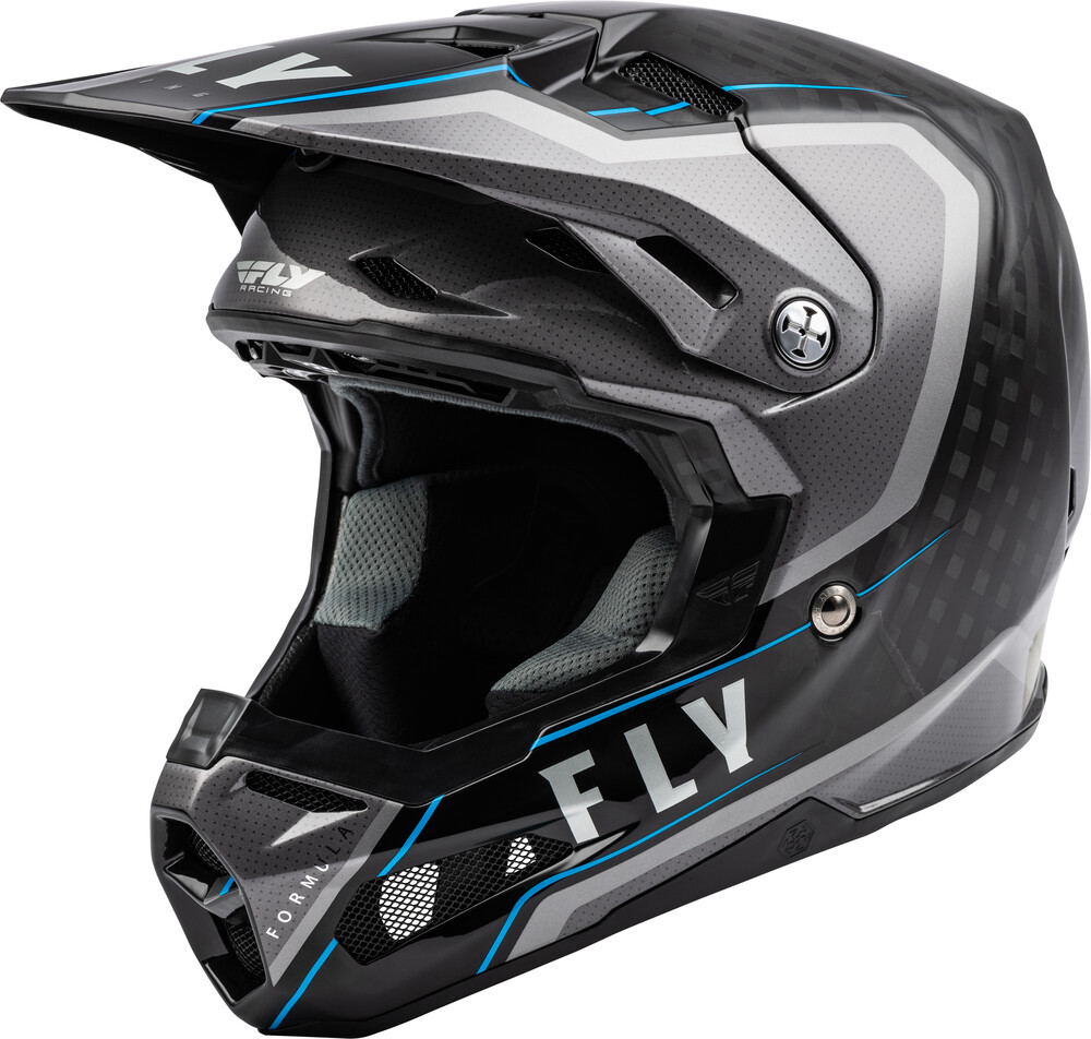 Main image of Fly Racing Formula Carbon Axon Helmet (Black/Grey/Blue)