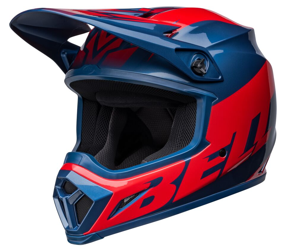 Main image of Bell MX-9 MIPS Disrupt Helmet (Blue/Red)