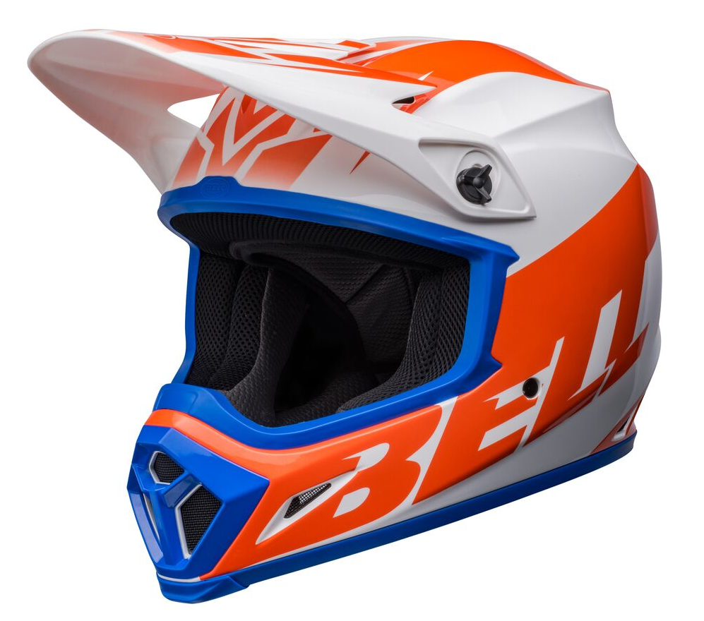 Main image of 2022 Bell MX-9 MIPS Disrupt Helmet (White/Orange)