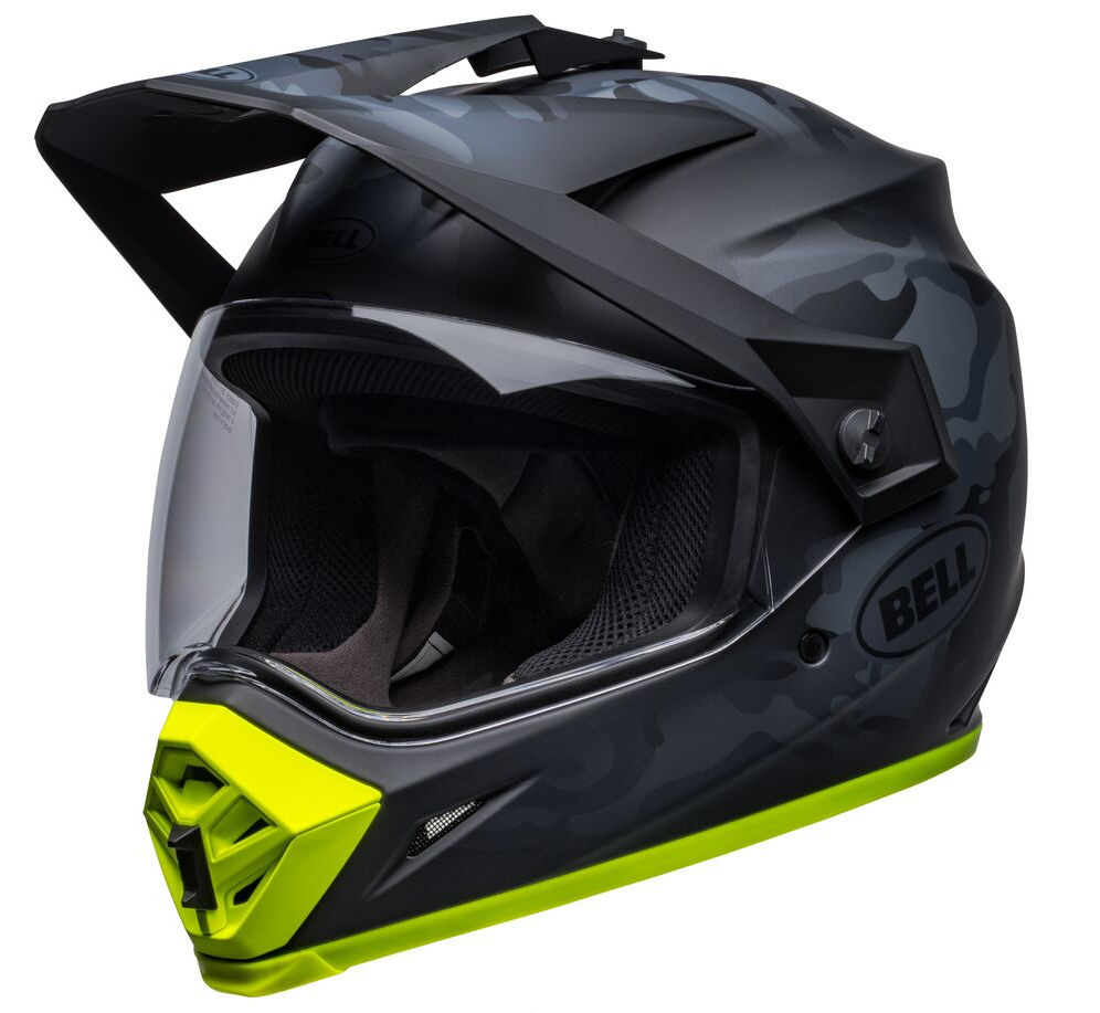 Main image of 2022 Bell MX-9 Stealth Adventure MIPS Helmet (Black Camo/Yellow)