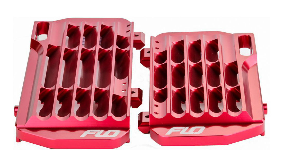 Main image of Flo High Flow Radiator Braces (Red) CRF250/450R 18-20