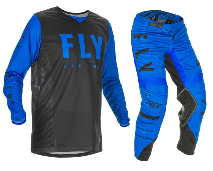2020.5 Fly Racing Kinetic Mesh Gear Set (Black/Blue): AOMC.mx