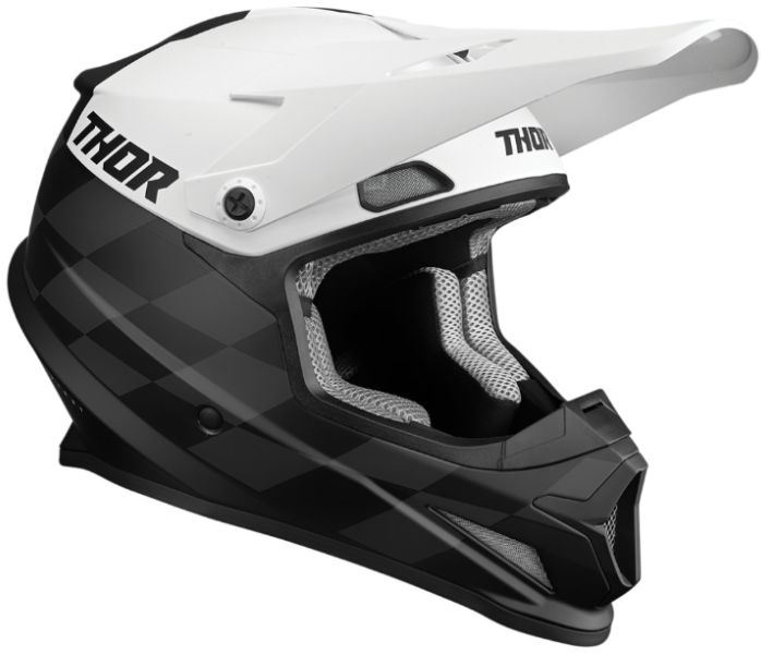 Main image of 2022 Thor Sector Birdrock Helmet (Black/White)