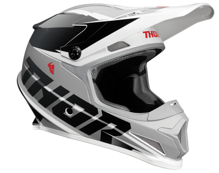 Main image of 2022 Thor Sector Fader Helmet (Black/White)