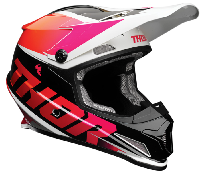 Main image of 2022 Thor Sector Fader Helmet (Orange/Pink/Black)