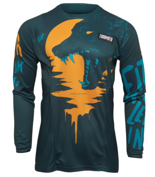 Main image of 2022 Thor Youth Pulse Counting Sheep Jersey (Teal/Orange)