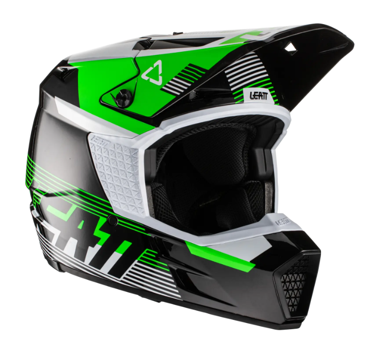 Main image of Leatt Moto 3.5 Youth Helmet V22 (Black/Green)