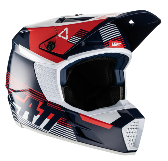 Main image of Leatt Moto 3.5 Youth Helmet V22 (Red/Blue)