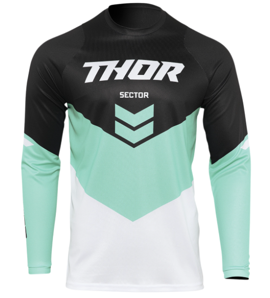 Main image of 2022 Thor Sector Chevron Jersey (Black/Mint)