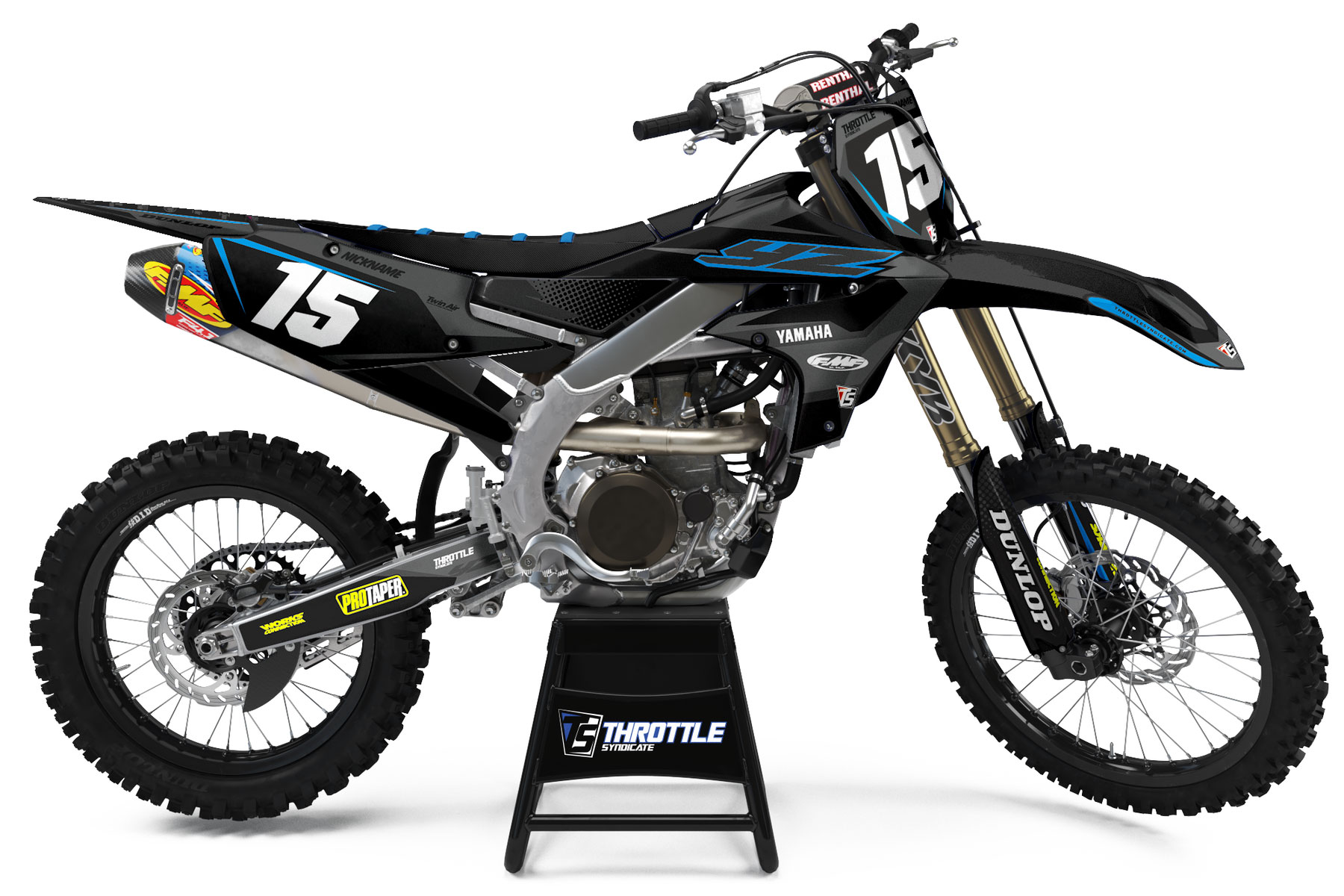 AOMC.mx Throttle Syndicate Yamaha Flush Graphic Kit (Black)