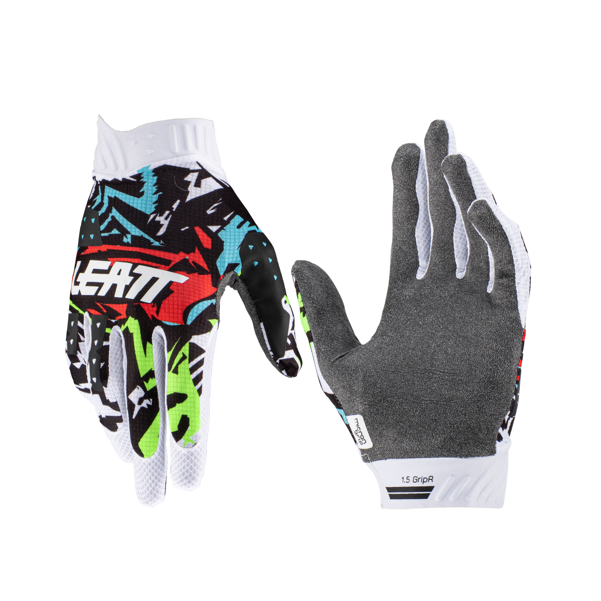 2023 Leatt 1.5 Moto Gloves (Black/White): AOMC.mx