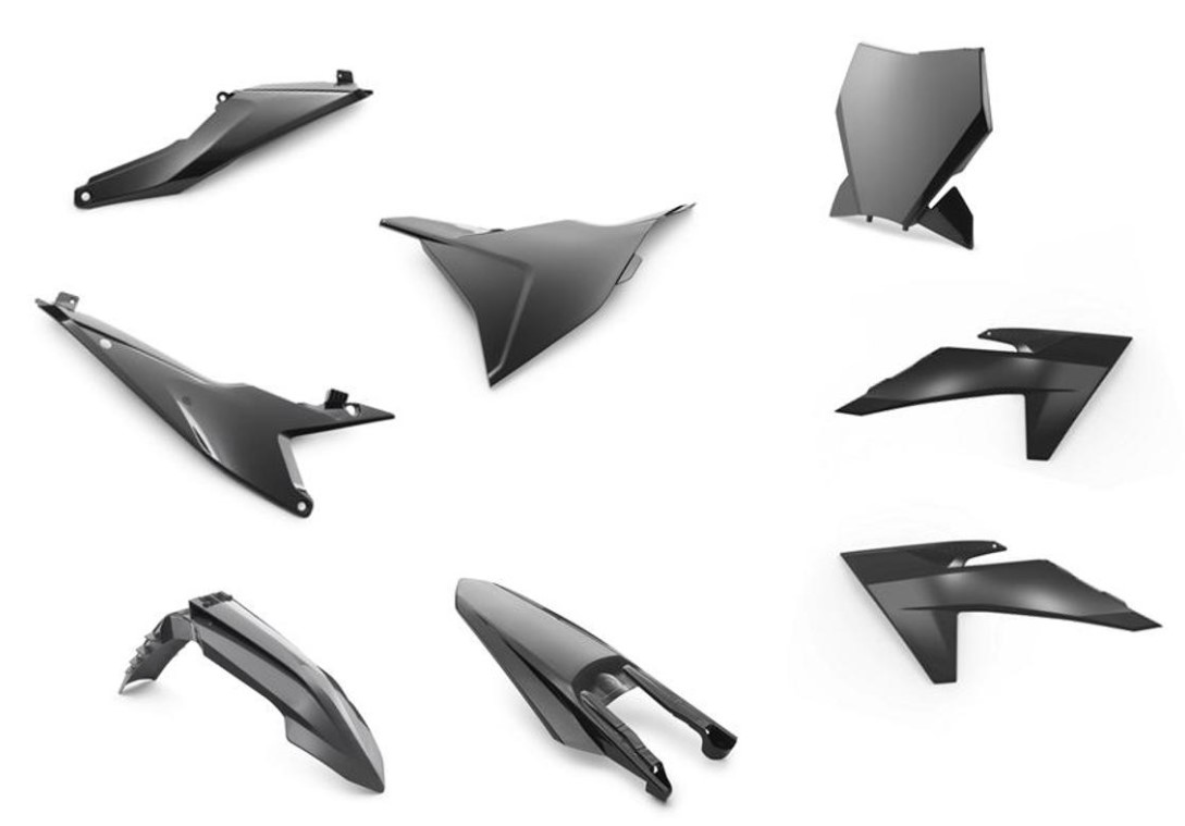 Main image of 2023 KTM Fairing Kit 125-450 SX/XC/SX-F/XC-F (Black)