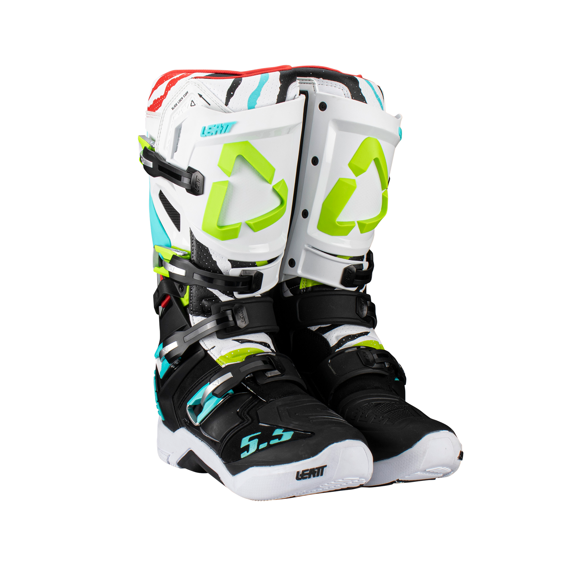 Main image of 2023 Leatt 5.5 Flexlock Boots (Black/White/Green)