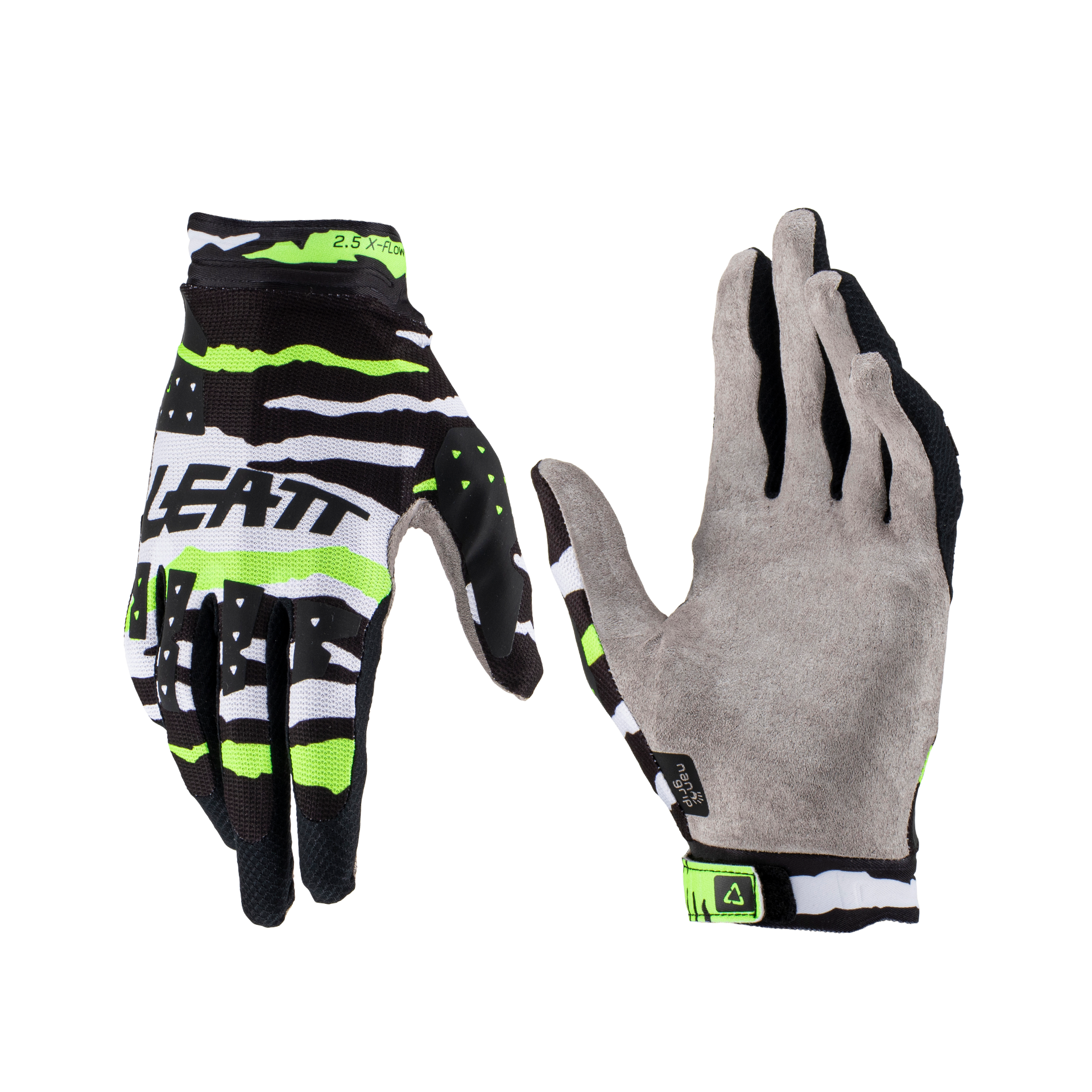 Main image of 2023 Leatt 2.5 X-Flow Moto Gloves (Black/White/Green)