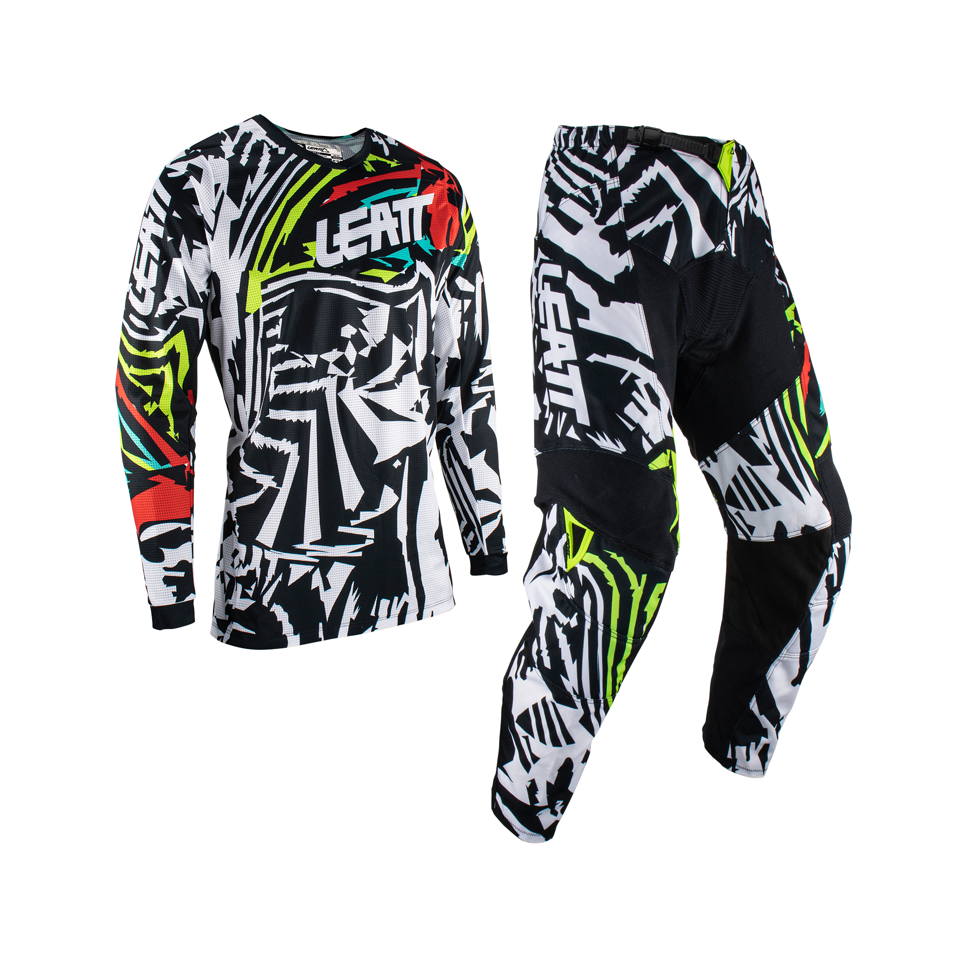 Main image of 2023 Leatt Junior 3.5 Zebra Ride Kit (Black/White)