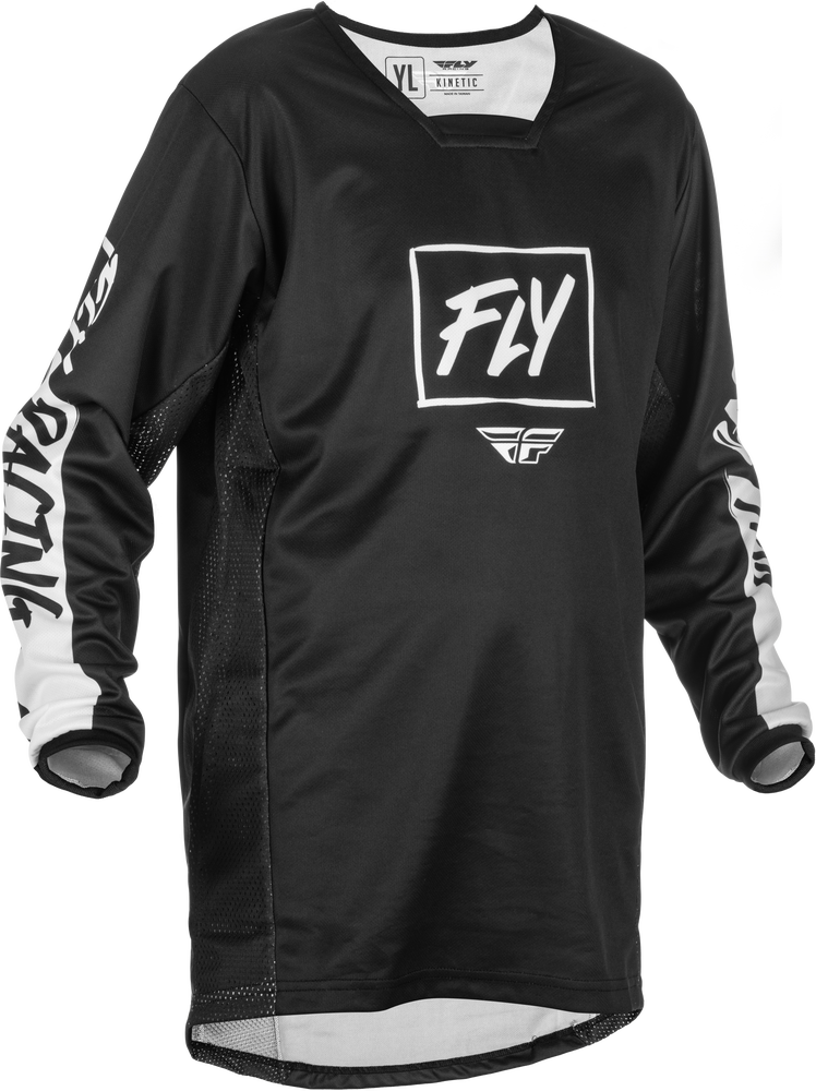 Main image of Fly Racing Youth Kinetic Rebel Jersey (Black/White)