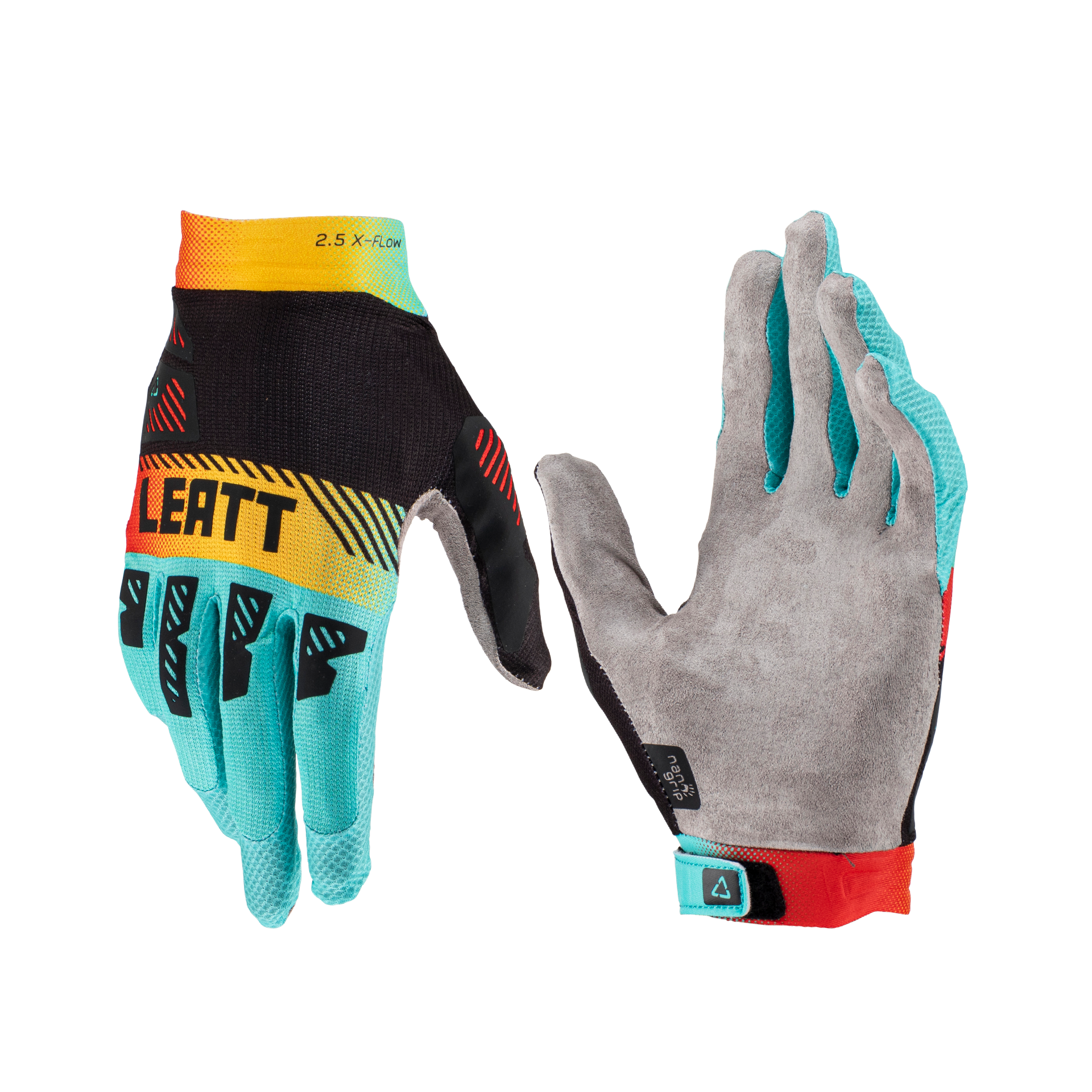 2023 Leatt 2.5 X-Flow Moto Gloves (Blue/Yellow/Black)
