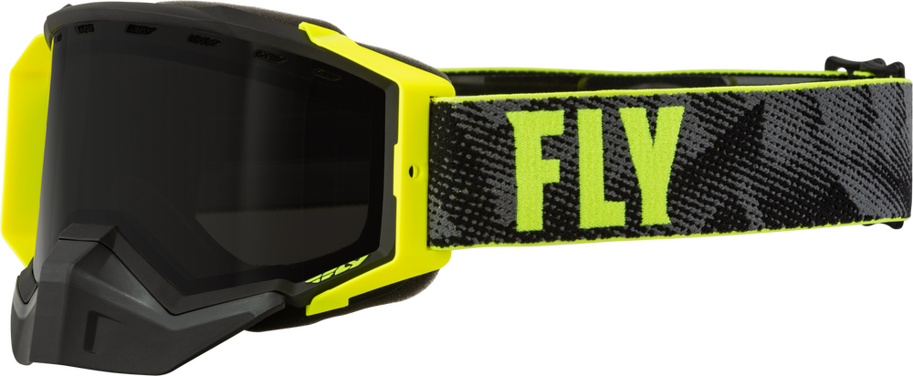 Main image of Fly Racing Zone Snow Goggle with Smoke Lens (Black/Yellow)