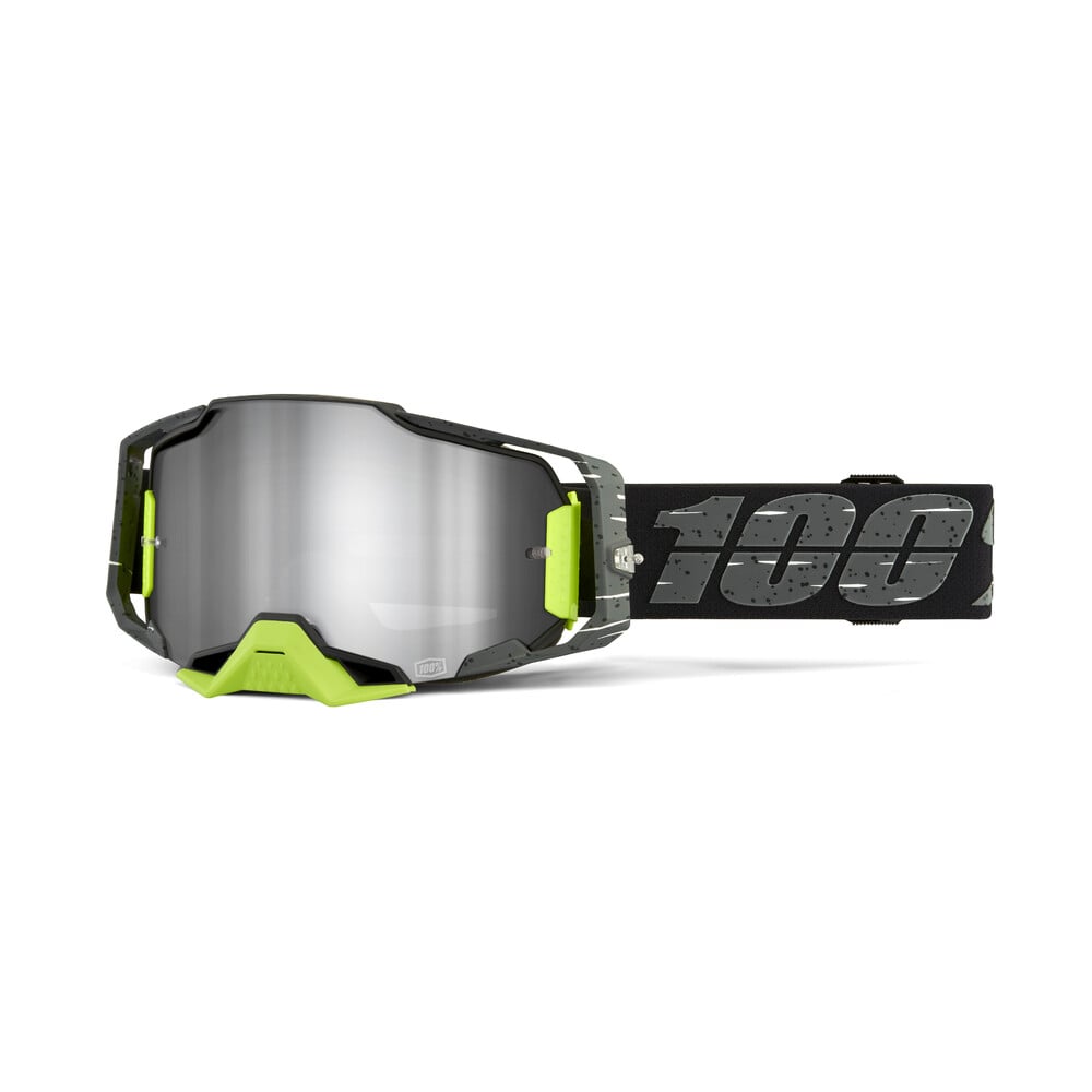 Main image of 100% Armega Antibia Goggle Silver Mirror Lens (Black/Yellow)