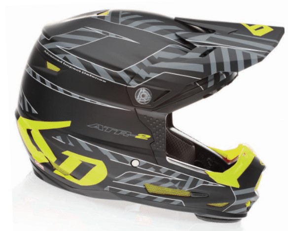 Main image of 6D ATR-2Y Youth Havoc Helmet (Black/Yellow)