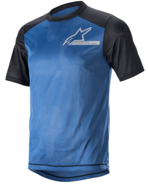 Main image of Alpinestars Alps 4.0 V2 Short Sleeve Jersey (Black/Blue)