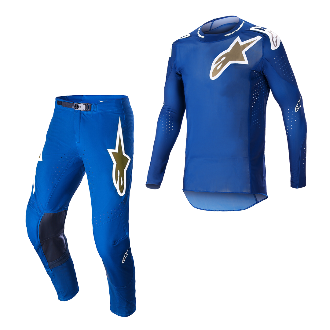 2023 Alpinestars SuperTech Bruin Gear Set (Blue/White): AOMC.mx