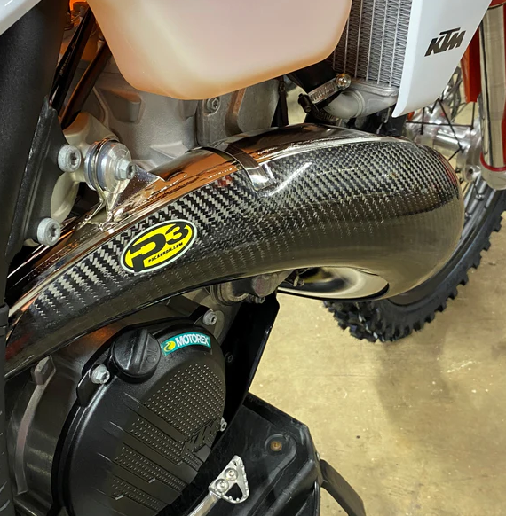 Main image of P3 Carbon KTM/HQV 250/300 Pipe Guard MAXCoverage 2023