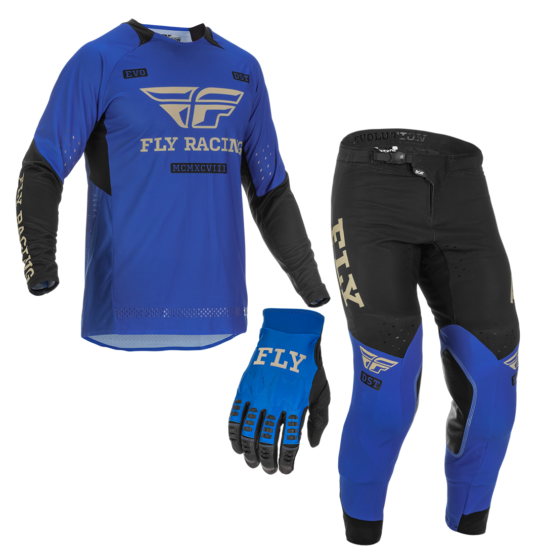 2022 Fly Racing Evolution DST Gear Set (Blue/Black): AOMC.mx