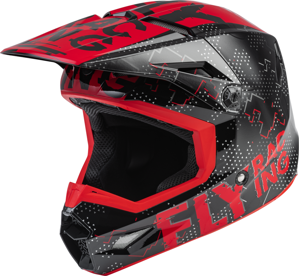 Main image of Fly Racing Youth Kinetic Scan Helmet (black/red)