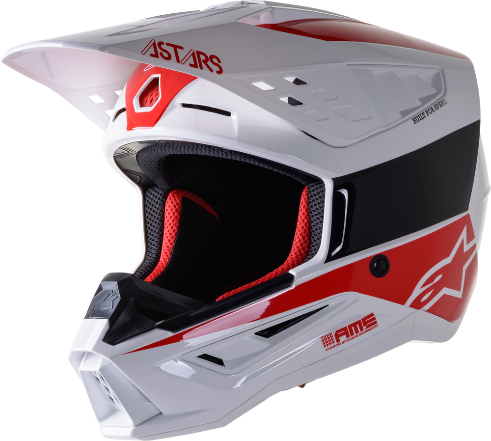 Main image of 2023 Alpinestars S-M5 Bond Helmet (White/Red)