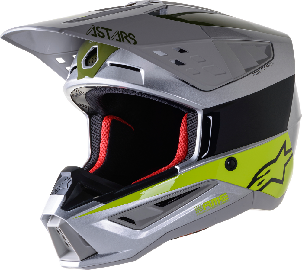 Main image of 2023 Alpinestars S-M5 Bond Helmet (Grey/Green)