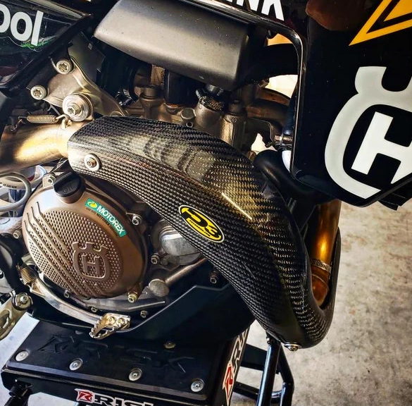 Main image of P3 Carbon MAXCoverage Heat Shield KTM/HQV 450 Models 2023