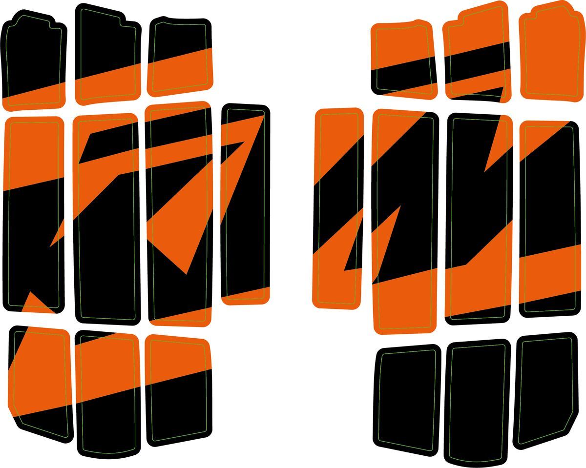 Main image of KTM Radiator Grille Protection Sticker Kit (Orange/Black)