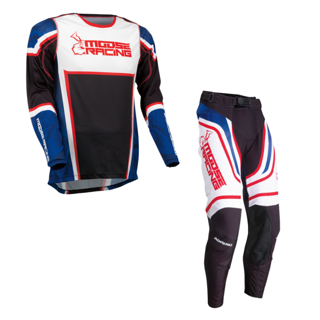 Main image of 2023 Moose Racing Agroid Gear Set (Black/Blue/Red)