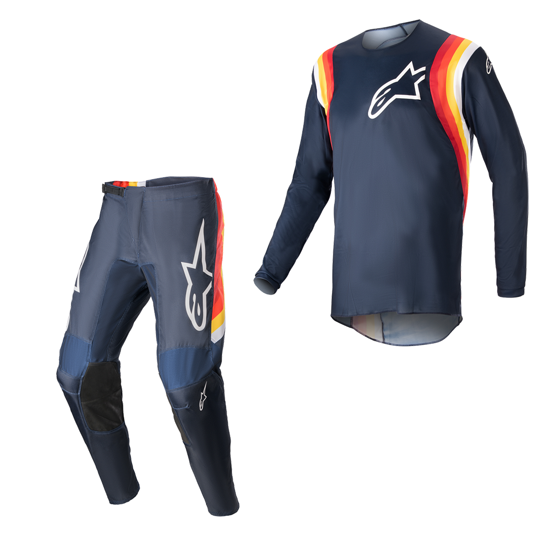 Main image of 2023 Alpinestars Fluid Corsa Gear Set (Navy/Red/Orange)