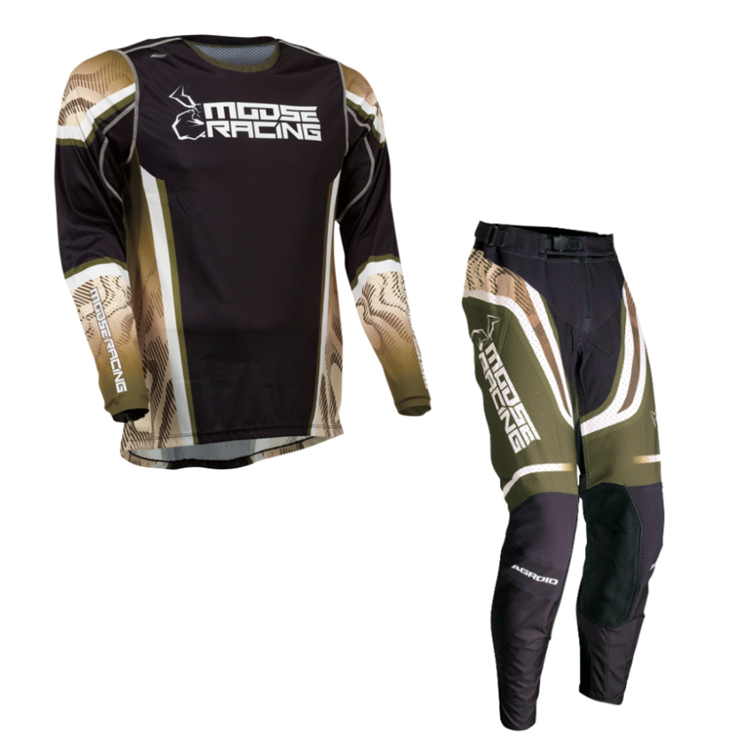 Main image of 2023 Moose Racing Agroid Gear Set (Black/Olive)