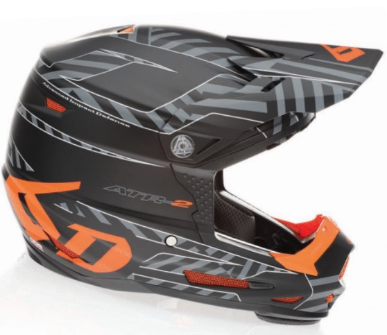 Main image of 6D ATR-2Y Youth Havoc Helmet (Black/Orange)