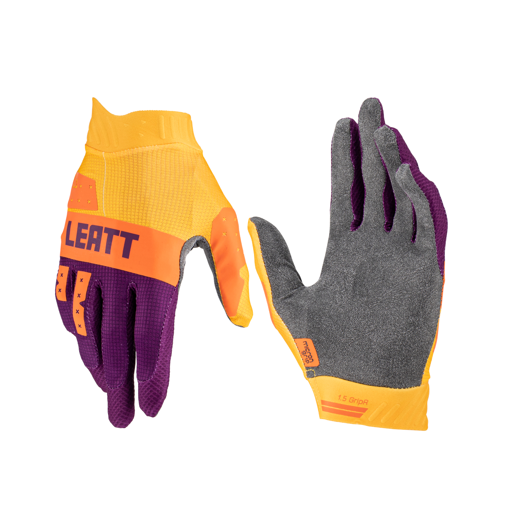 Main image of 2023 Leatt 1.5 Moto Gloves (Yellow/Purple)