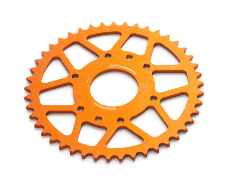 Main image of KTM Aluminum Rear Sprocket 390 Duke/RC 45T (Orange)