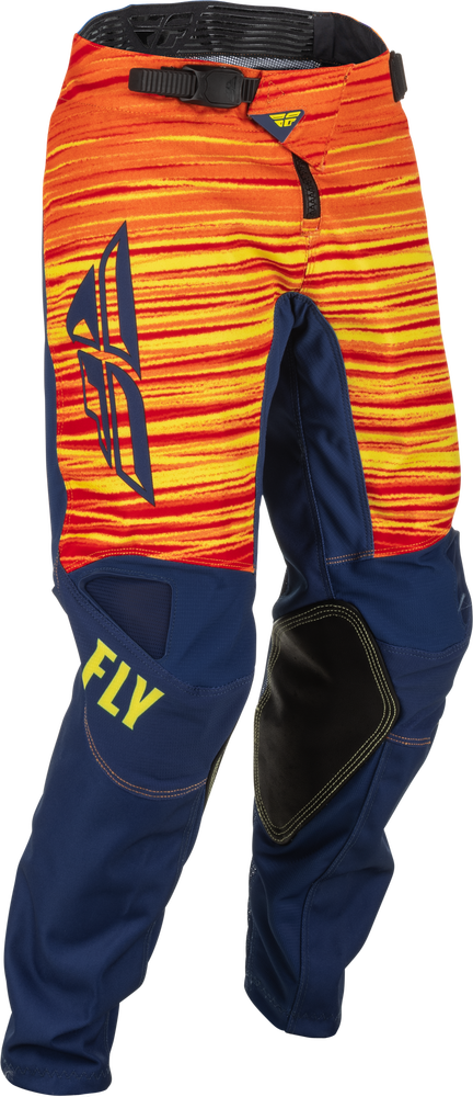 Main image of Fly Racing Youth Kinetic Wave Pants (Navy/Yellow/Red)