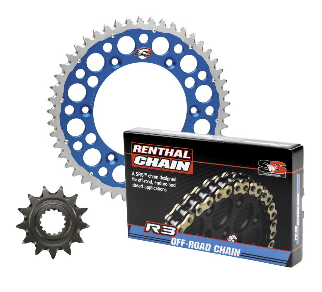 RPM Renthal Black Sprocket and Gold Chain Kit Compatible with Yamaha YZ125 YZ 125 05-15 14-49T 