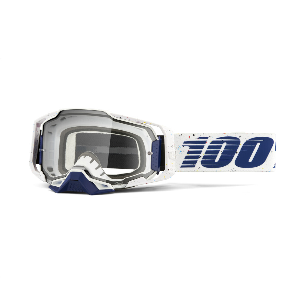 Main image of 100% Armega Solis Goggle Clear Lens (White/Blue)